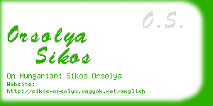 orsolya sikos business card
